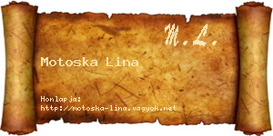Motoska Lina névjegykártya